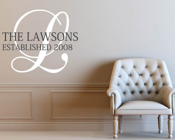 Customized Family Name Vinyl Wall Art Decal